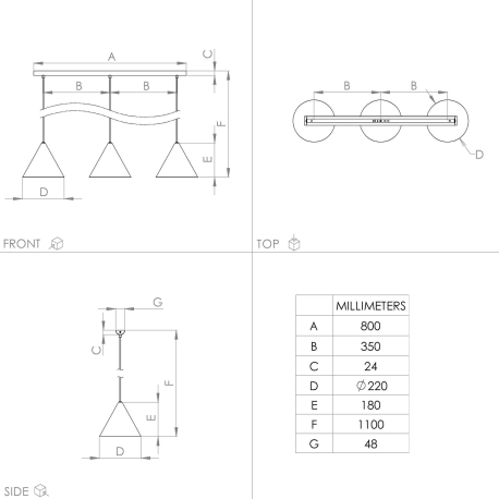 Candeeiro de teto NARICES - Ceiling lamps