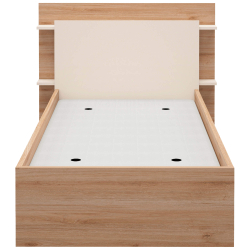 Cama de solteiro elevatória BRENDA - carvalho e branco Cama de solteiro elevatória BRENDA - carvalho e branco