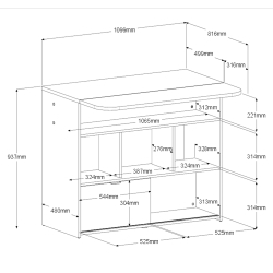 Mesa alta extensível LUNDGE e compacta - Dining Tables