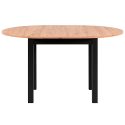 Mesa extensível COBURG (100-140cm) - Carvalho Artesanato e Preto