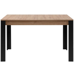 Mesa extensível TOLOSA 100 - 150 cm - Carvalho Artesanato e Preto Mesa extensível TOLOSA 100 - 150 cm - Carvalho Artesanato e Preto