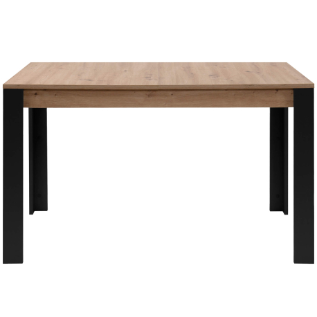 Mesa retangular extensível TOLOSA - Carvalho Artesanato e Preto, Tamanho - 100 - 150 cm