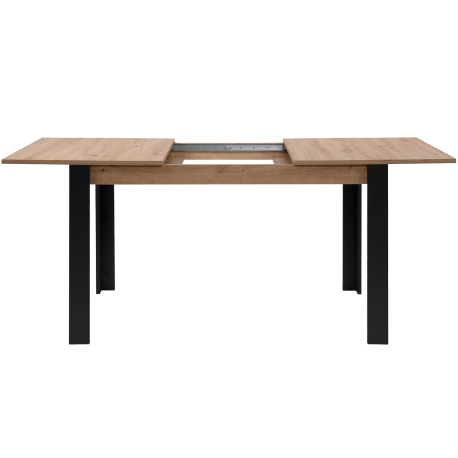 Mesa retangular extensível TOLOSA - Carvalho Artesanato e Preto, Tamanho - 100 - 150 cm