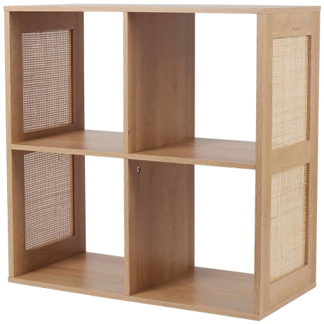 Estante BALI em rattan e com 4 cubos - carvalho rattan Estante BALI em rattan e com 4 cubos - carvalho rattan