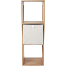 Estante BALI em rattan e com 3 cubos - carvalho rattan