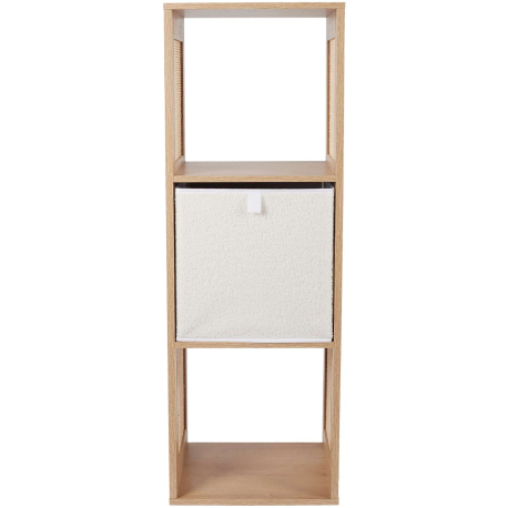 Estante BALI em rattan e com 3 cubos - carvalho rattan