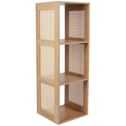 Estante BALI em rattan e com 3 cubos - carvalho rattan