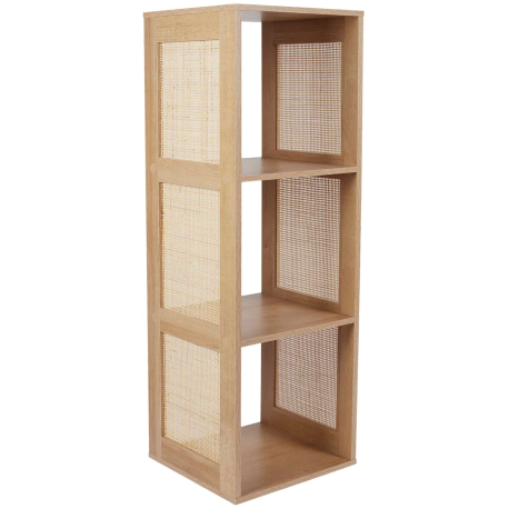 Estante BALI em rattan e com 3 cubos - carvalho rattan