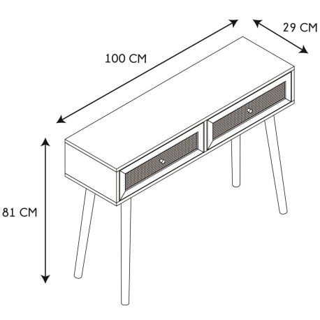 Consola BALI com 2 gavetas - Hall Furniture