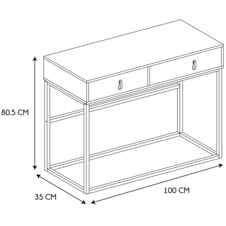 Consola ABBOTT com 2 gavetas - Hall Furniture