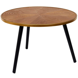 Conjunto de 2 mesas de apoio FELIX - carvalho e preto Conjunto de 2 mesas de apoio FELIX - carvalho e preto