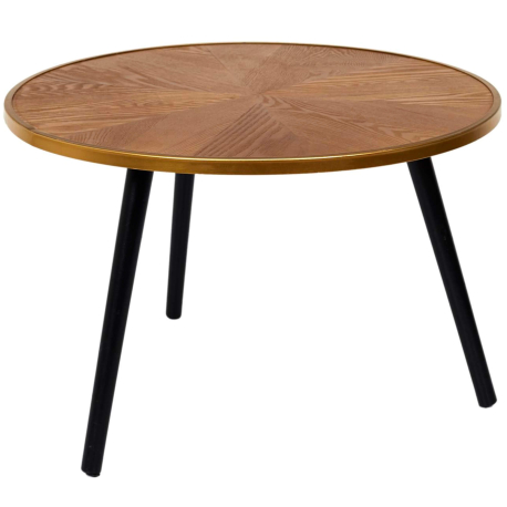 Conjunto de 2 mesas de apoio FELIX - carvalho e preto Conjunto de 2 mesas de apoio FELIX - carvalho e preto