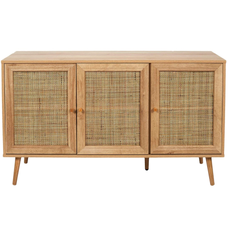 Aparador BALI com 3 portas - carvalho rattan