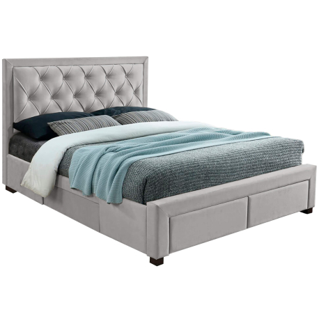 Pack cama de casal BIA + colchão NEW PALACIO - bege champanhe