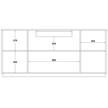 Aparador AMORA - medidas internas Aparador AMORA - medidas internas