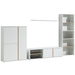 Pack sala de estar CHIADO - Branco e Carvalho