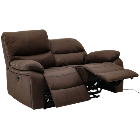 Sofá 2 lugares PALMO relax elétrico - castanho Sofá 2 lugares PALMO relax elétrico - castanho