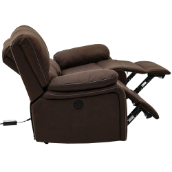 Sofá 2 lugares PALMO relax elétrico - castanho Sofá 2 lugares PALMO relax elétrico - castanho