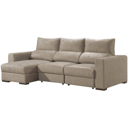 Sofá chaise longue NICOSIA com cama - bege - dakota 2 Sofá chaise longue NICOSIA com cama - bege - dakota 2