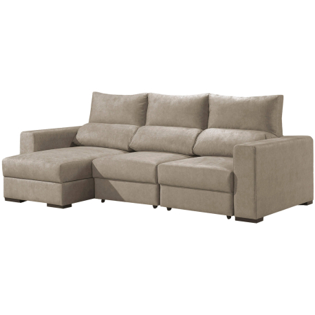 Sofá chaise longue NICOSIA com cama - bege - dakota 2 Sofá chaise longue NICOSIA com cama - bege - dakota 2