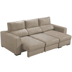 Sofá chaise longue NICOSIA com cama - bege - dakota 2 Sofá chaise longue NICOSIA com cama - bege - dakota 2