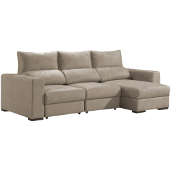 Sofá chaise longue NICOSIA com cama - bege - dakota 2 Sofá chaise longue NICOSIA com cama - bege - dakota 2