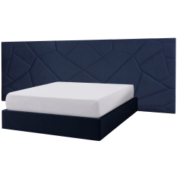 Cama de casal VENEZA - azul escuro