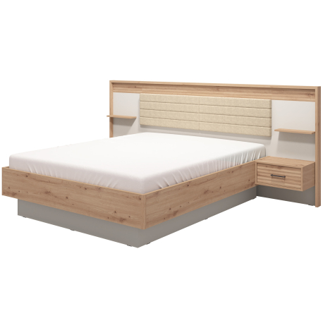 Cama de casal MODENA - carvalho artesanato e caxemira Cama de casal MODENA - carvalho artesanato e caxemira