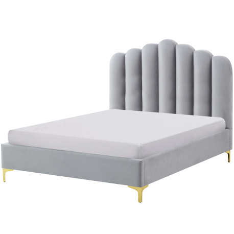 Cama de casal CAMILLA - cinzento