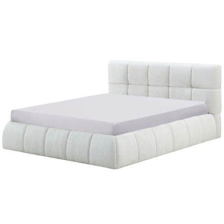 Cama de casal elevatória NEWCASTLE - branco Cama de casal elevatória NEWCASTLE - branco