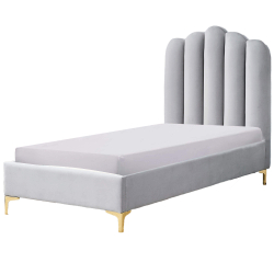 Cama de solteiro CAMILLA - cinzento