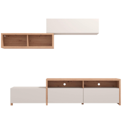 Estante TV AUREL com 2 elementos - Carvalho Artesanato e Caxemira