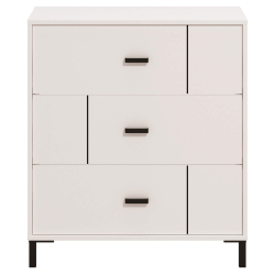 Cómoda ALERIA com 3 gavetas - branco mate Cómoda ALERIA com 3 gavetas - branco mate