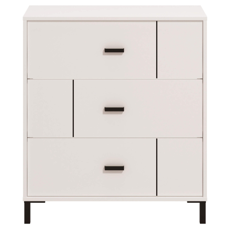 Cómoda ALERIA com 3 gavetas - branco mate Cómoda ALERIA com 3 gavetas - branco mate