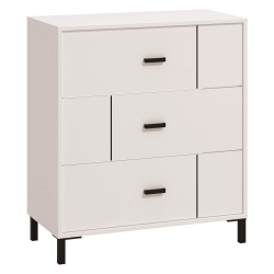 Cómoda ALERIA com 3 gavetas - branco mate