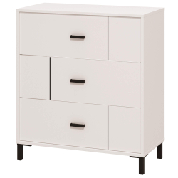 Cómoda ALERIA com 3 gavetas - branco mate Cómoda ALERIA com 3 gavetas - branco mate