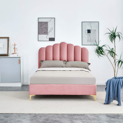 Pack Cama Casal CAMILLA + colchão SPRING ROLLER - rosa Pack Cama Casal CAMILLA + colchão SPRING ROLLER - rosa
