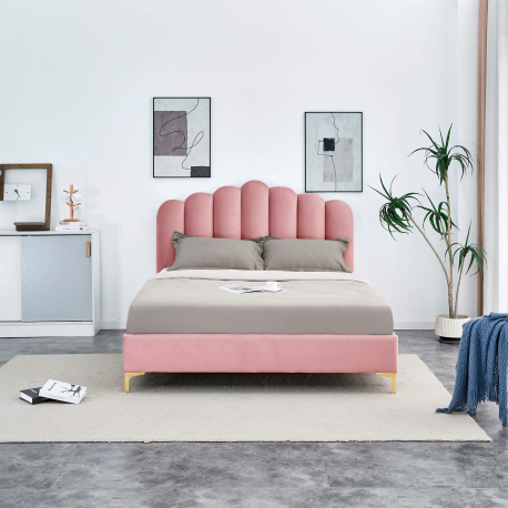 Pack Cama Casal CAMILLA + colchão SPRING ROLLER - rosa Pack Cama Casal CAMILLA + colchão SPRING ROLLER - rosa