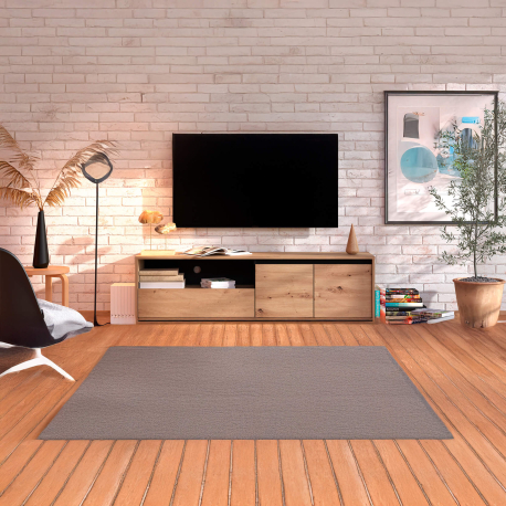 Móvel TV STIRLING com 2 portas - Carvalho Artesanato e Preto Móvel TV STIRLING com 2 portas - Carvalho Artesanato e Preto