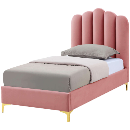 Pack Cama de solteiro CAMILLA + colchão SPRING ROLLER - Rosa Pack Cama de solteiro CAMILLA + colchão SPRING ROLLER - Rosa