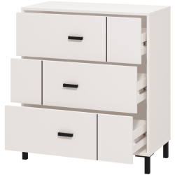Cómoda ALERIA com 3 gavetas - branco mate Cómoda ALERIA com 3 gavetas - branco mate