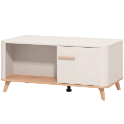 Mesa de centro DARWEN com 2 portas - Carvalho Artesanato e Caxemira