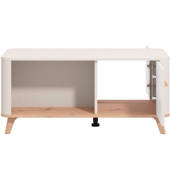 Mesa de centro DARWEN com 2 portas - Carvalho Artesanato e Caxemira