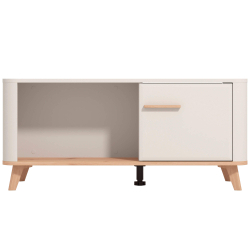 Mesa de centro DARWEN com 2 portas - Carvalho Artesanato e Caxemira