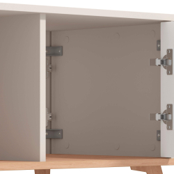 Mesa de centro DARWEN com 2 portas - Carvalho Artesanato e Caxemira