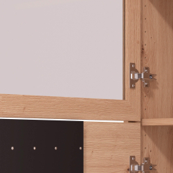 Vitrine LAVAL - Carvalho Artesanato e Preto