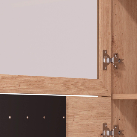 Vitrine LAVAL - Carvalho Artesanato e Preto