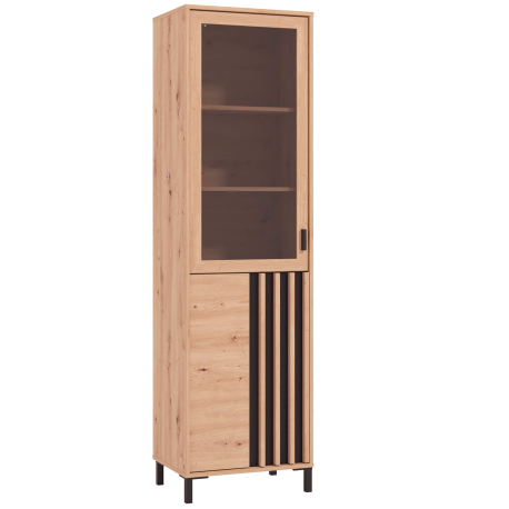 Vitrine LAVAL - Carvalho Artesanato e Preto