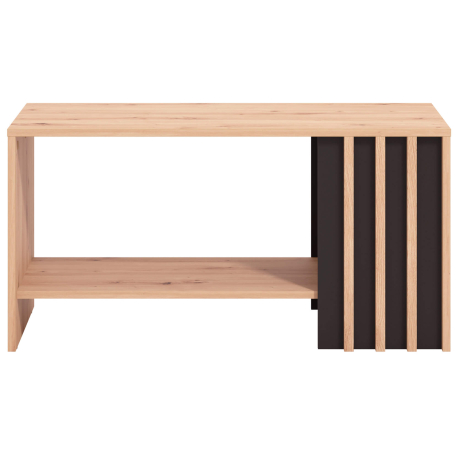 Mesa de Centro LAVAL - Carvalho Artesanato e Preto Mesa de Centro LAVAL - Carvalho Artesanato e Preto