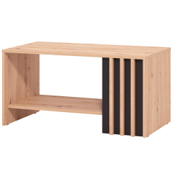 Mesa de Centro LAVAL - Carvalho Artesanato e Preto Mesa de Centro LAVAL - Carvalho Artesanato e Preto